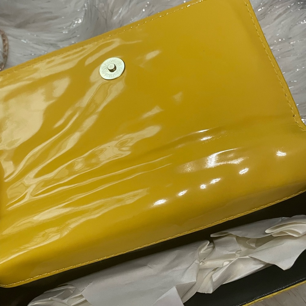 Glossy Yellow Handbag